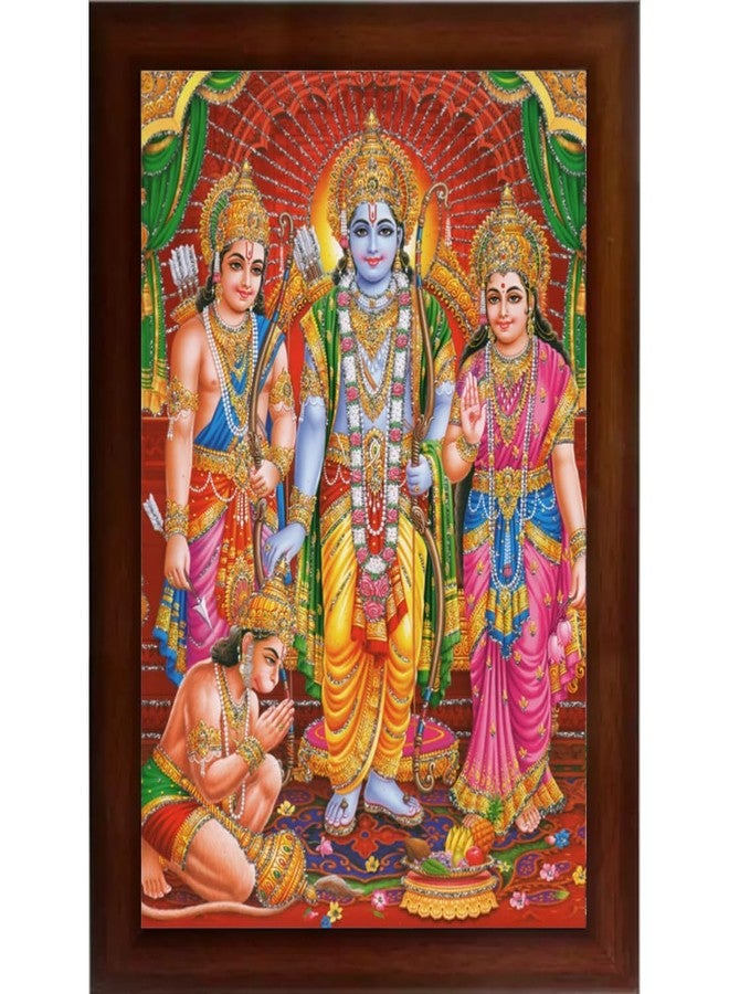 CRAFT QUEST Shree Ram Darbar Sparkle Coated with Frame Home Decorative Gift Item Painting (14 X 10 Inches, Multicolour, Religious) - Image 1
